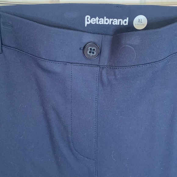 BETABRAND Women’s Straight Leg Dark Navy Dress Pant Pants W-203 Size XL Petite - Picture 3 of 8